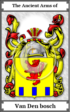 Van Den bosch Family Crest Download (JPG)  Book Plated - 150 DPI